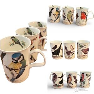3 Roy Kirkham Garden Birds mugs